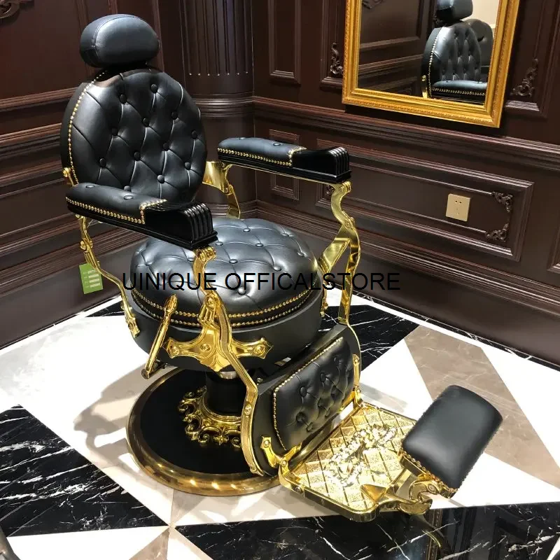 

Парикмахерский стул для педикюра, мужской парикмахерский стул с вращающейся головкой, старомодный парикмахерский стул для бритья, роскошная мебель Taurete Silla