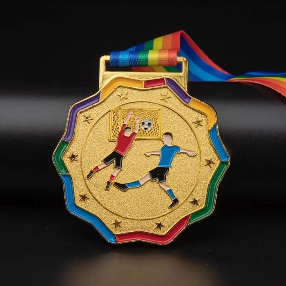 1pc Metal Gold Award Medals Winner Reward Badge Competitions Prizes Encourage Badge Games Souvenir Sport Competition Supplies
