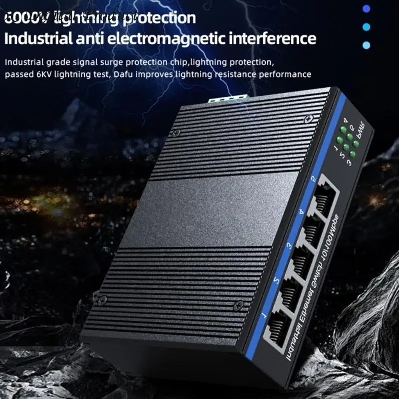 8 포트 1000Mbps 고속 기가비트 스위처 산업용 금속 하우징 전문 네트워킹 이더넷 산업용 Q84A