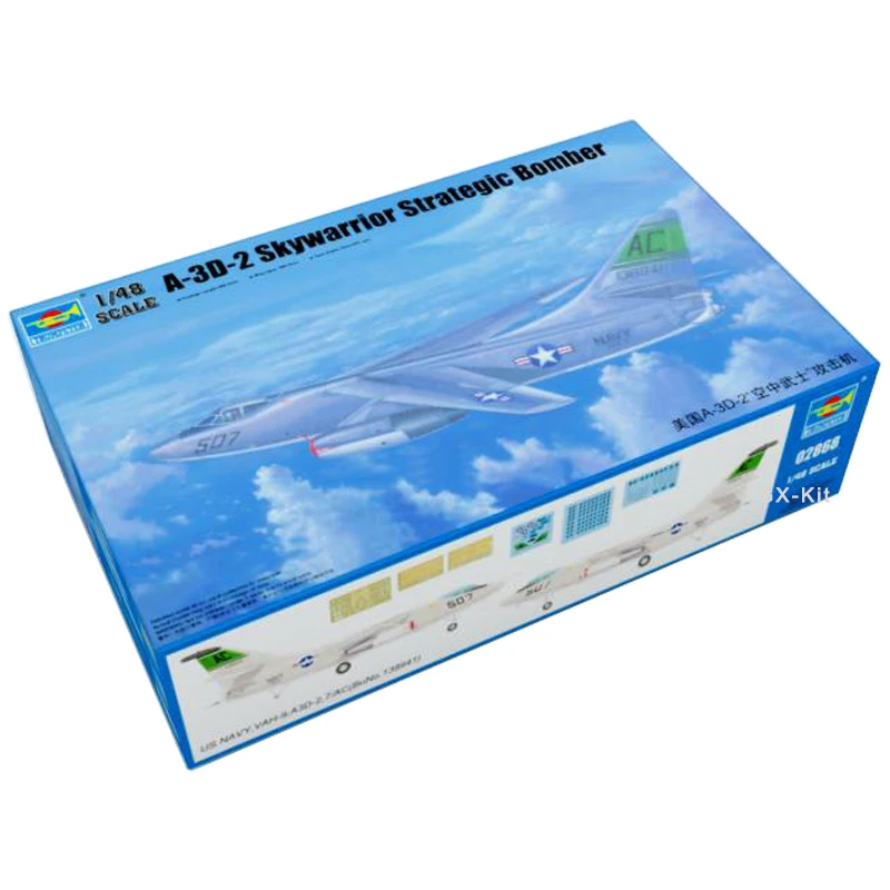 

Trumpeter 02868 1/48 США A3D2 A3 Skywarrior стратегический бомбардировщик атакующий самолет Военная пластиковая сборка модель игрушка подарок строительный комплект