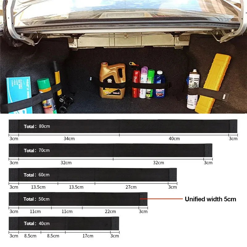Car trunk organizer Car Trunk Organizer Elastic Fixing Tape Fire Extinguisher Water Tank Miscellaneous Storage Fixing Tape Cars Storage Accessories