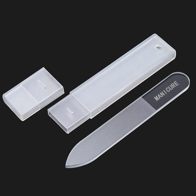 קבצי ציפורניים מקצועיים מזכוכית ננו לשיפור ציפורניים, כלי אמנות למניקור, ניתן לשטוף, מבהירים בקלות כמו לצביעת ציפורניים