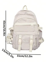 Waterproof Fashionable Backpack Large Capacity Anti-Theft School Bag With Pendant For Teen Girls Students Perfect For School 2
