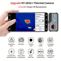 HT-203U-i Thermal Camera 512x384 Super Resolution 256X192 Thermal Imaging Camera for Mobile Phone -20°C~550°C Hotspot Tracking 2