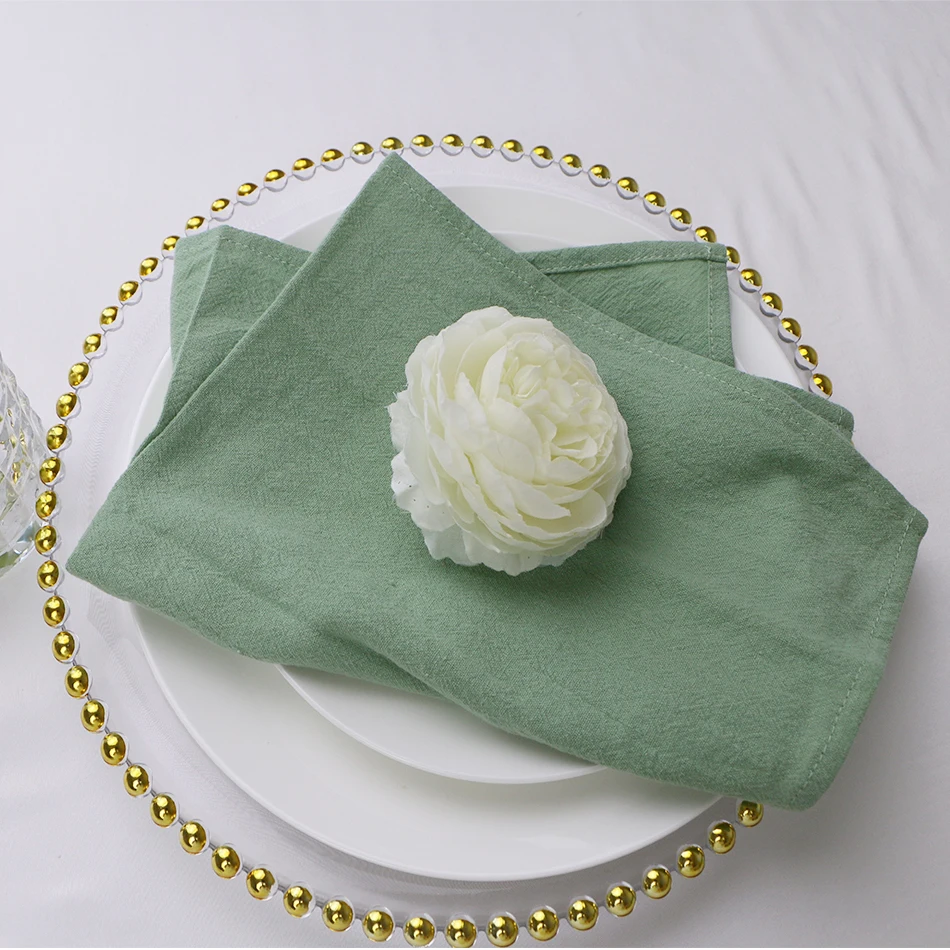 50PCS Cotton Cloth Napkins,40x40cm Durable Square Table Napkin, for Wedding Kitchen Party lDining Room Decoration
