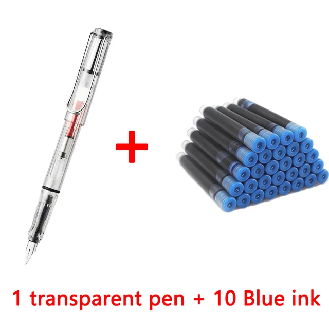 1 pen+10 ink Kawaii Fountain pen calligraphy Multi-function pen 0.38mm EF Nib school supplies stationery pens 22