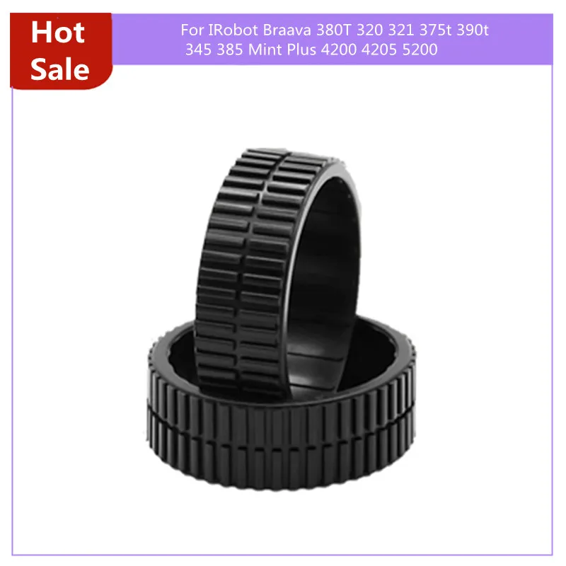 Parti Di Pneumatici In Gomma Antiscivolo Per Irobot Braava 380T 320 321 375T 390T 345 385 Mint Plus 4200 4205 5200 Accessori Per Aspirapolvere