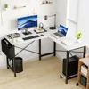 50 Inch L Shaped Gaming Desk with CPU Stand & Side Bag, Reversible Corner Computer Table for Home Office & Small Spaces 1