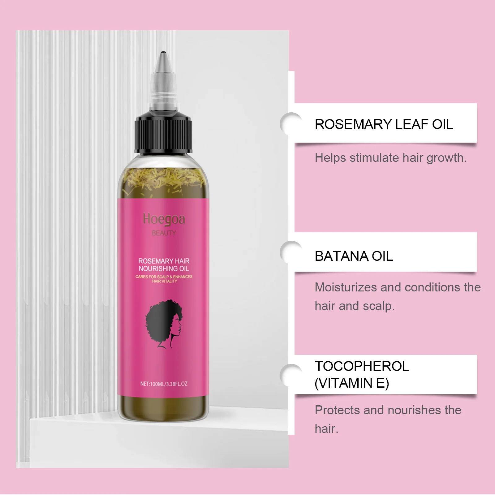 Hair Growth Serum Spray, Natural Hair Growth Spray With Biotin, Batana, Rosemary, And Castor Oil Caffeine Scalp Care Treatment Thinning Hair Regrowt - View #12