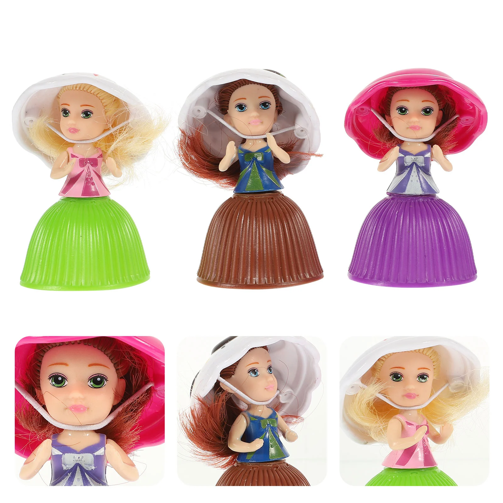 

3pcs Cupcake Surprise Beautiful Cake Gift Toys Pretend Play Toys for Style