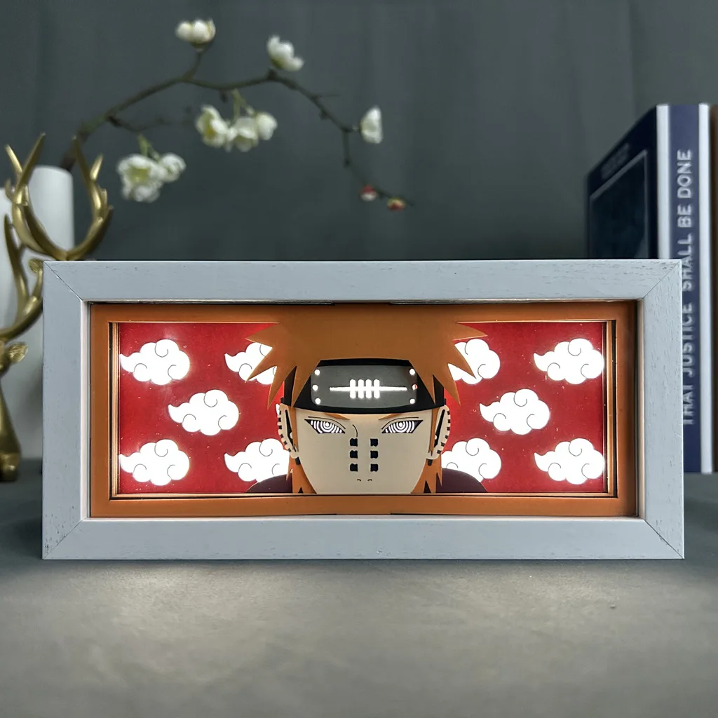 thumbnail image 1 of Lámpara de papel 3D con forma de Uchiha Itachi para tallado de anime, caja de luz LED, lámpara de decoración de habitación de Naruto Sasuke Kakashi, regalo de cumpleaños, figura de acción, 1 of 5