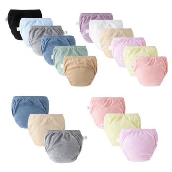 3/6 pezzi pannolini per bambini pantaloni da allenamento biancheria intima per bambini per ragazze ragazzi pannolini di stoffa lavabili pannolini riutilizzabili pantaloncini per bambini
