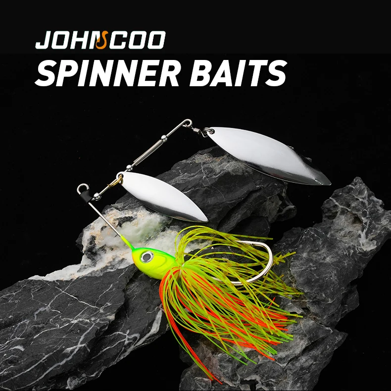 50g Spinnerbait Angelköder für Barsch, große Größe, Doppelblatt-Spinnerbait, Jigs, hochwertiger Angelköder – Detail 1
