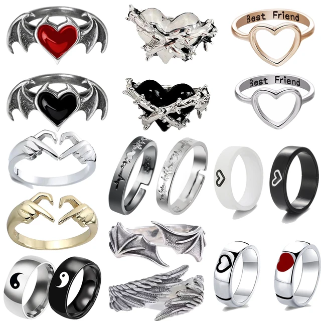 Heart Couple Matching Wedding Ring – Perimade & Co.