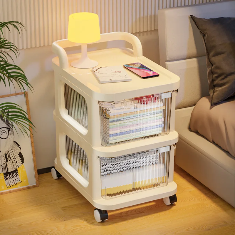 

Sandwich Storage Cabinet, Storage Cabinet, Bedside Table, Plastic Drawer Style Bedroom Snacks, Baby Supplies Storage Rack, Pull-