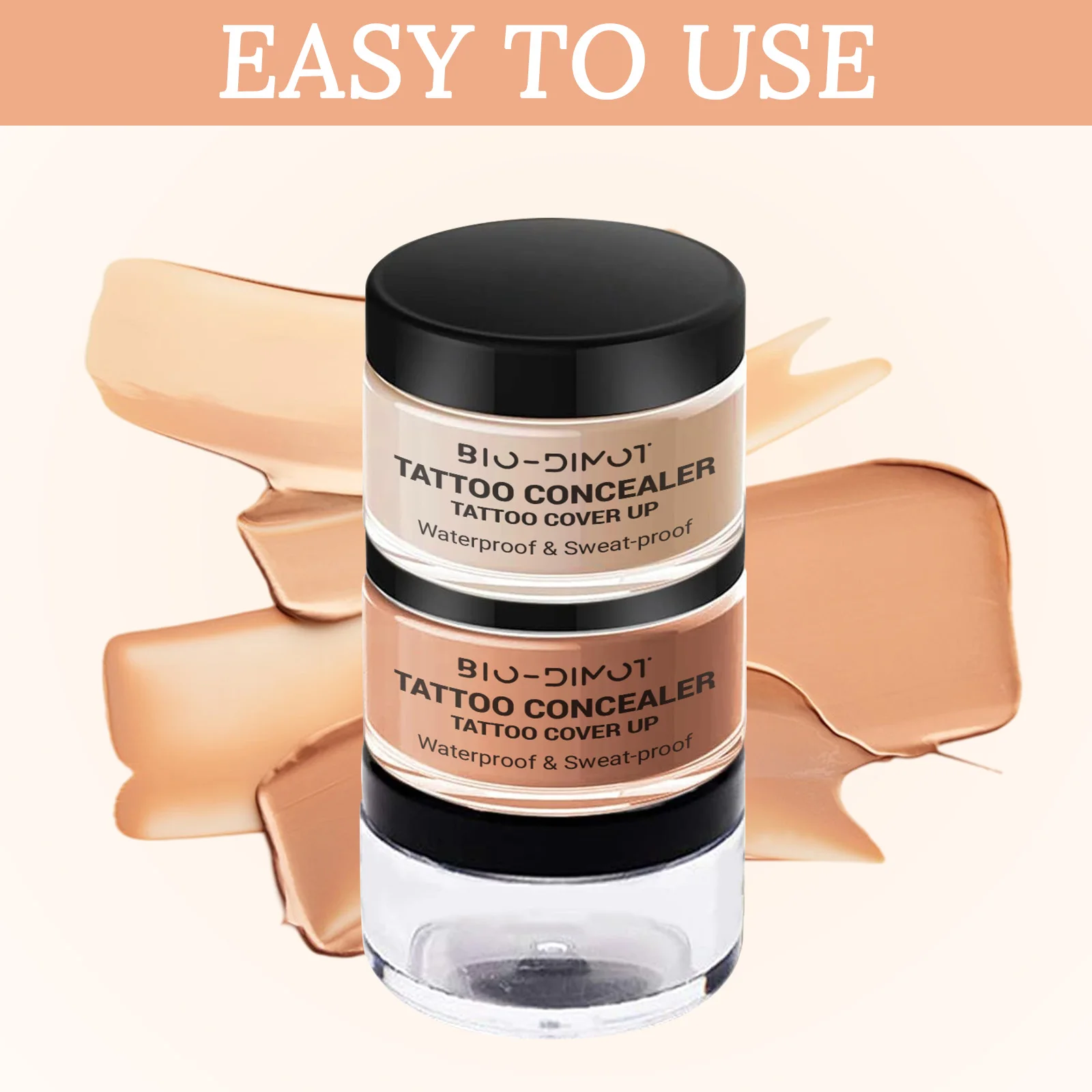 Waterproof Full Coverage Concealer Cream For Tattoos And Scars_voghion.com