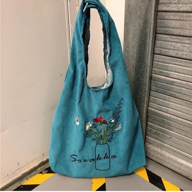 

Сумка женская Вельветовая с вышивкой, 4 цвета