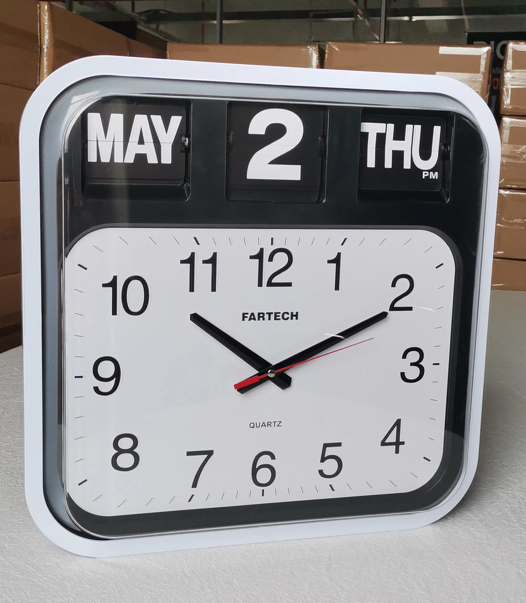 Fartech Modern Minimalist Flip Clock Living Room Atmospheric Wall Clock Mechanical Flip Clock Perpetual Calendar Quartz Clock fartech-modern-minimalist-flip-clock-living-room-atmospheric-wall-clock-mechanical-flip-clock-perpetual-calendar-quartz-clock