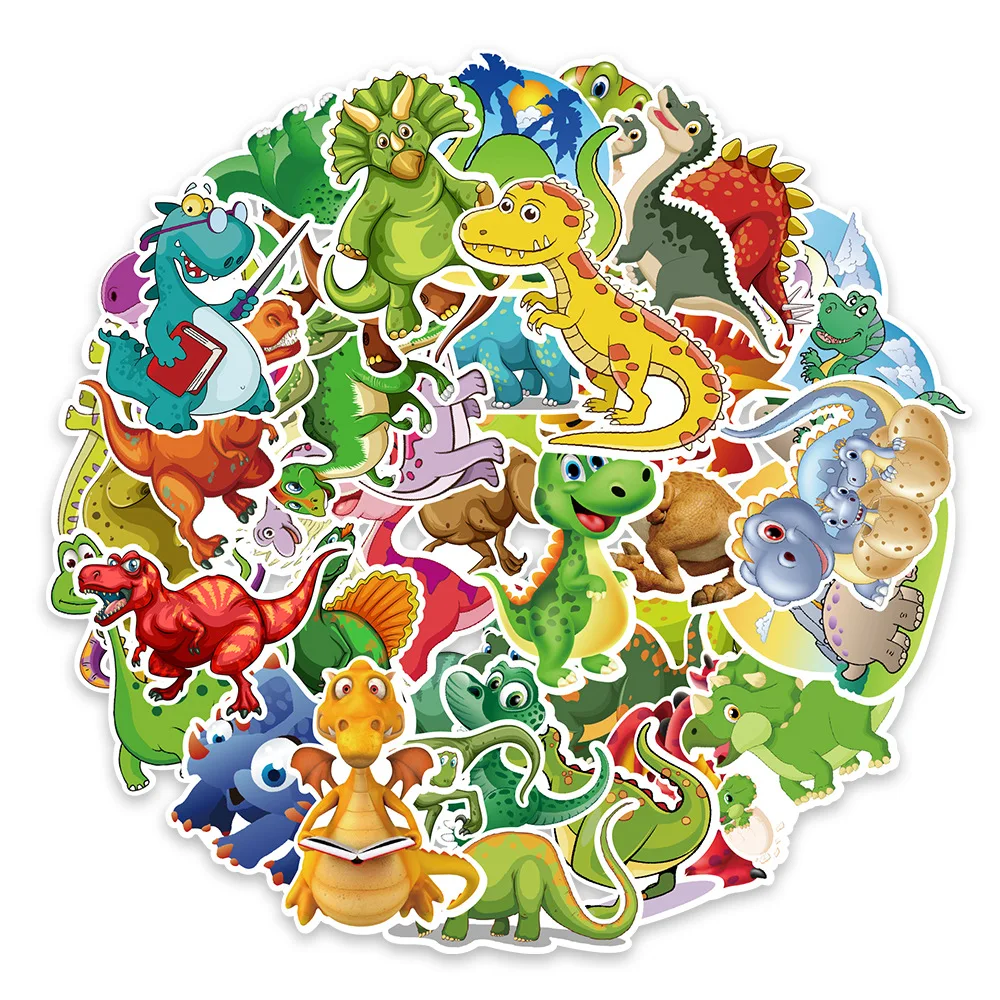 

Baby Dinosaur Stickers Decals Water Bottle Laptop Phone Scrapbook Stickers Kids Reward Cat Theme Party Supplies