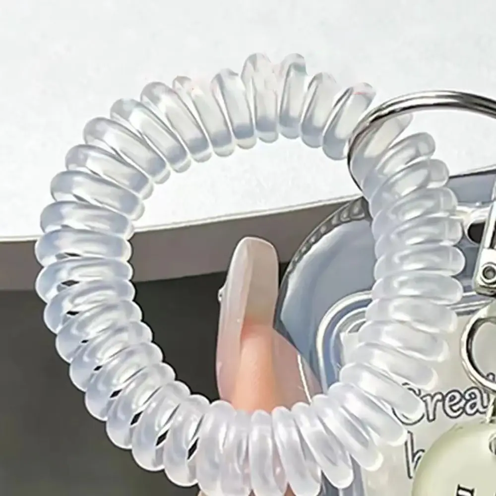 Soft Silicone Kpop Photocard Holder With Star Keychain Sliding Cover ID Cards Protective Case Spring Rope Photo Display Holder