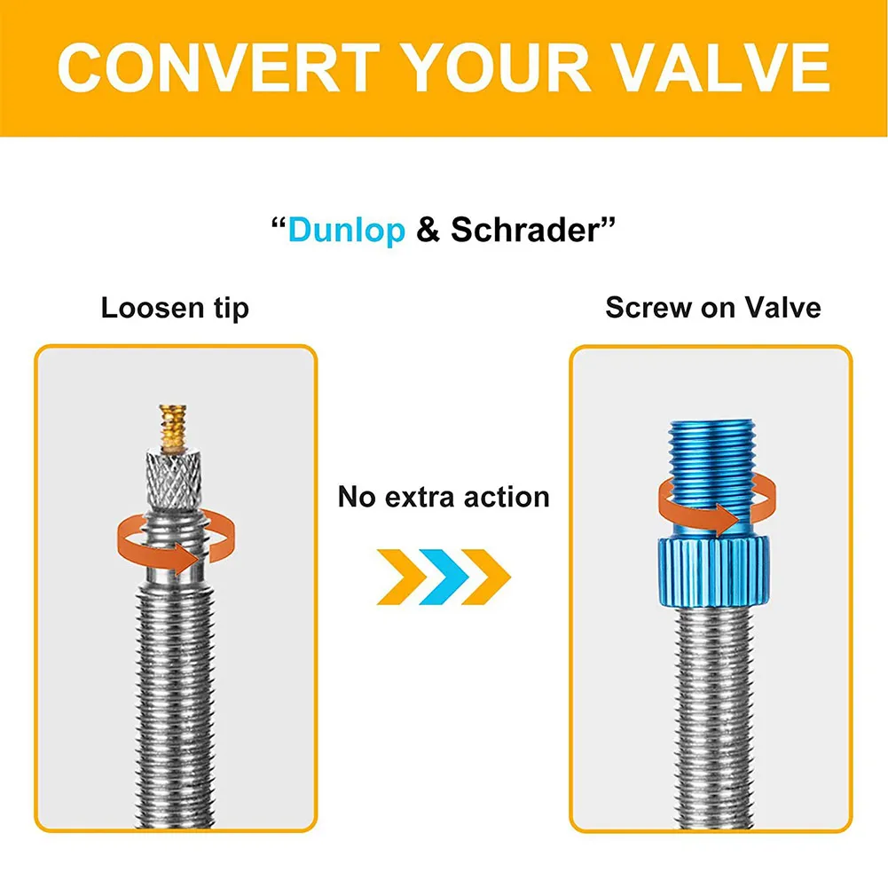 

Kits Bike Valve Adapters Pump Tool Wheel Dv Sv French To Dunlop Practical 10pcs/Set Accessories Car Copper Durable