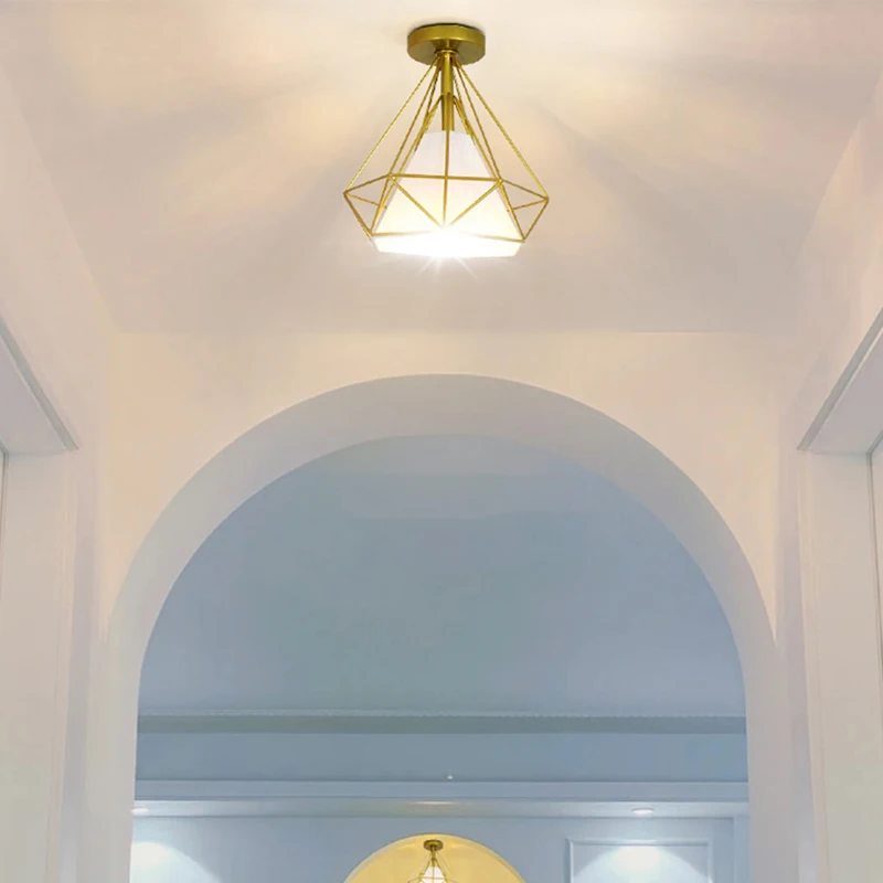 

Jjc Geometric Diamond Shape Aisle Corridor Lights Nordic Minimalist Modern Style Balcony Lights Stairs Entrance Aisle Lights