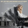 Dowinx Big and Tall Office Chair with Pocket Spring Cushion and Lumbar Support,High Back Computer Gaming Chair with Armrests 3