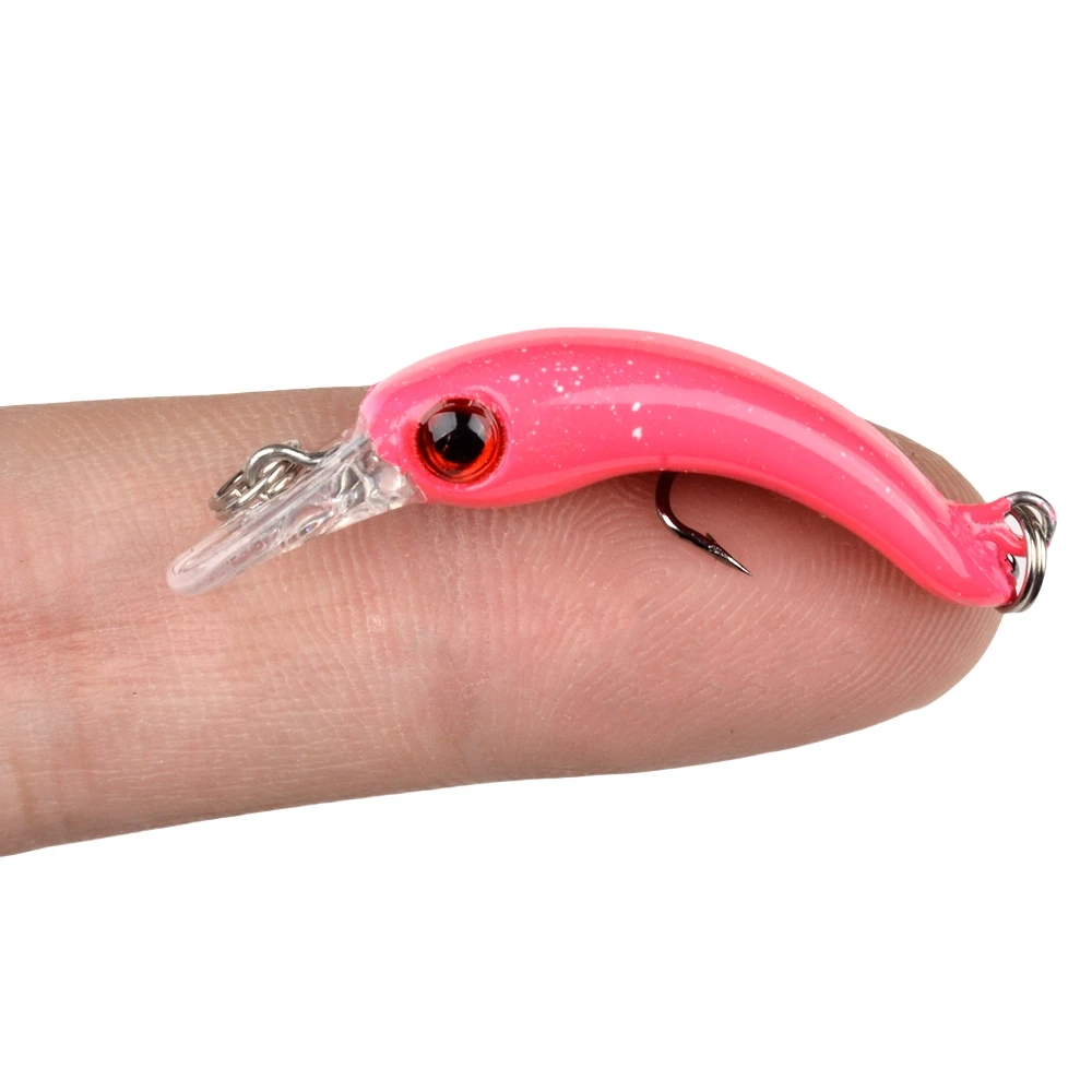 1Pcs 1.3g Mini Crankbait Fishing Lures Trout Minnow Artificial Wobblers Fishing Tackle Freshwater Crank Hard Bait Bass