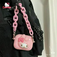 

Sanrio Melody Cinnamonroll Hanging Chain Soft Case Wireless Bluetooth Headphone Case for AirPods 1 2 3 Airpods Pro Case Cover