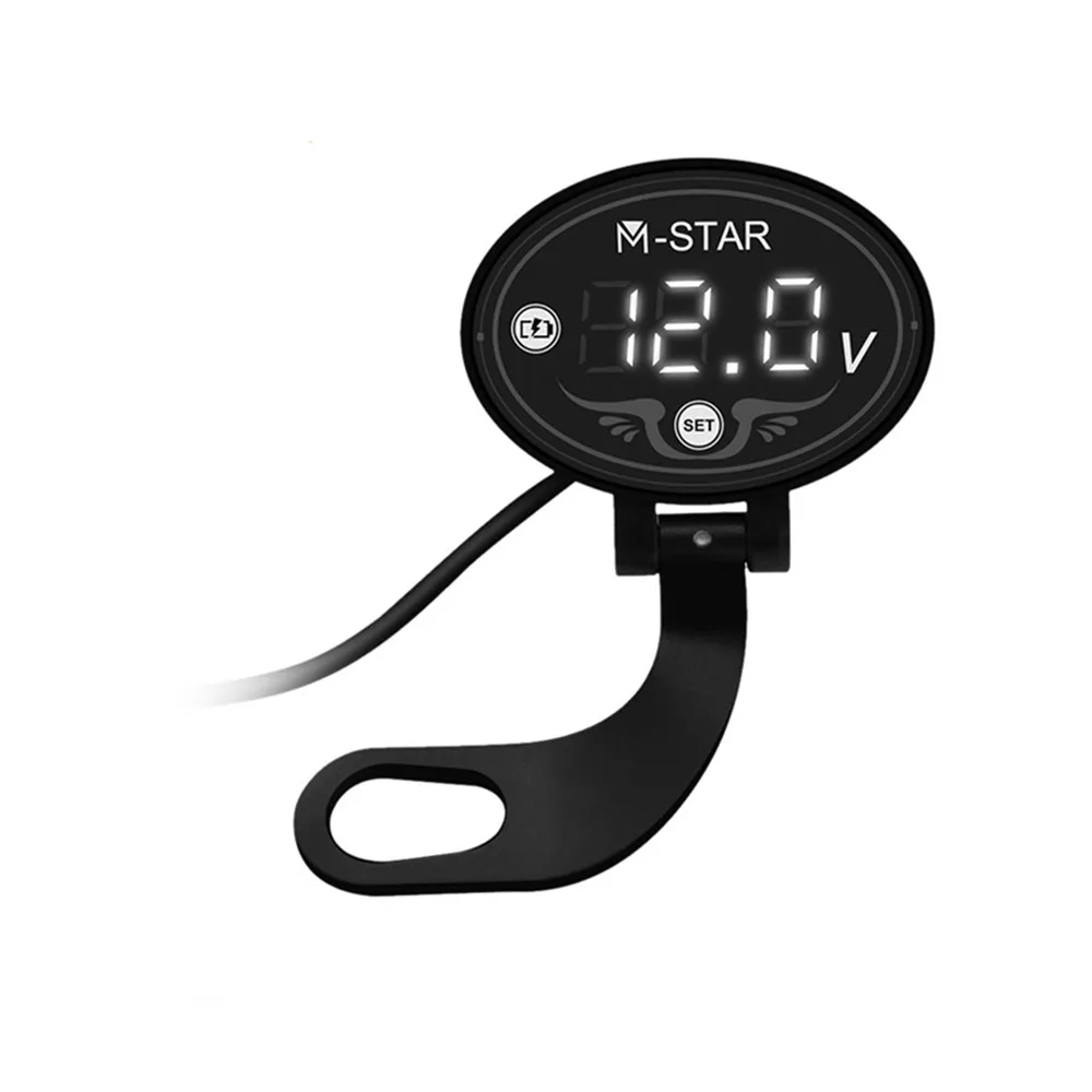 DC 924V LED Digital Voltmeter Motorcycle Voltmeter Waterproof Dust
