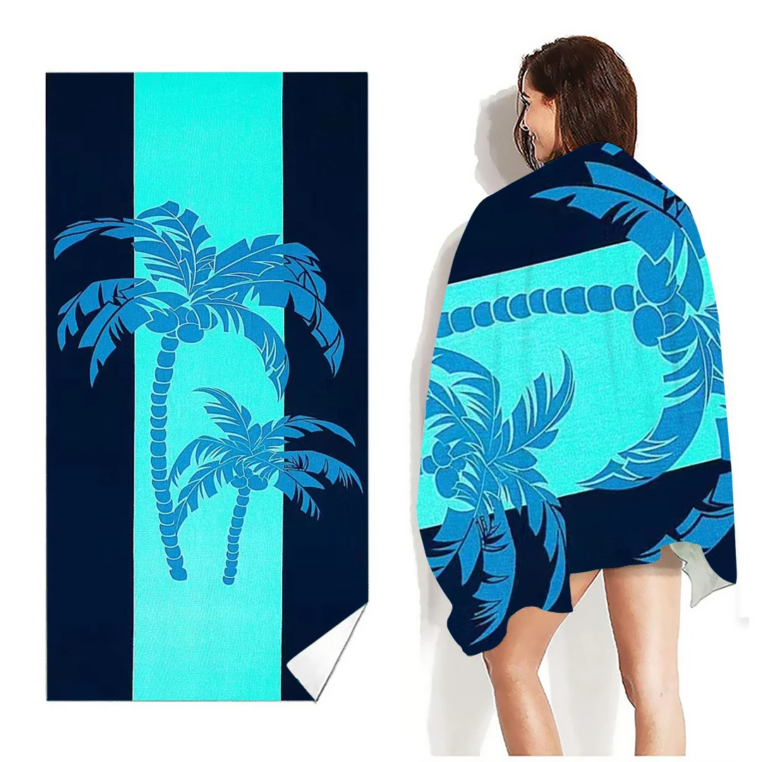 

Coconut Tree Tropical Plant Towel Soft Microfiber Quicky-dry Bath Towel for Kids Adults Ultra Absorbent Beach Towel Mat Blanket