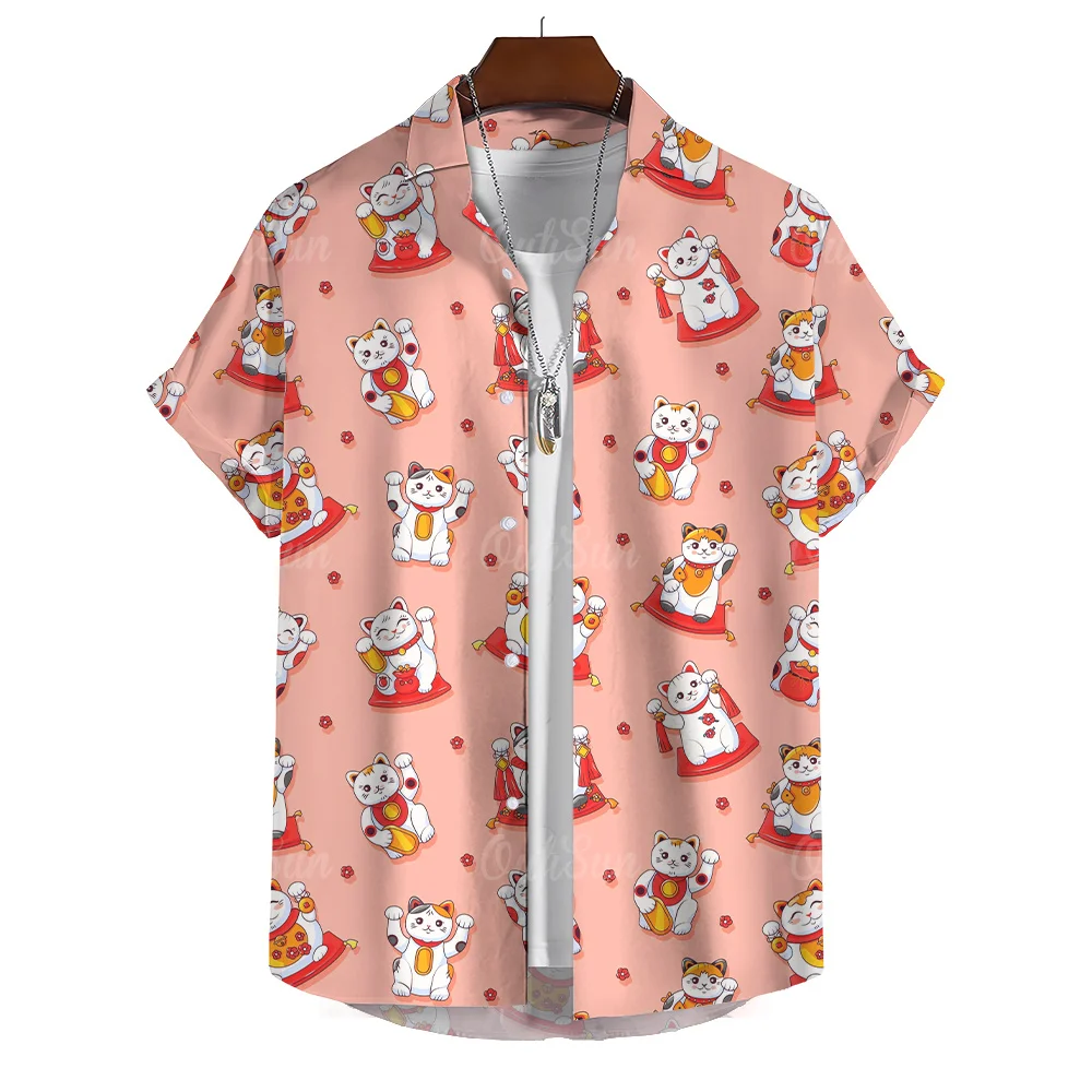 Рисунок 6 - Мужская рубашка с графическим принтом Lucky Cat