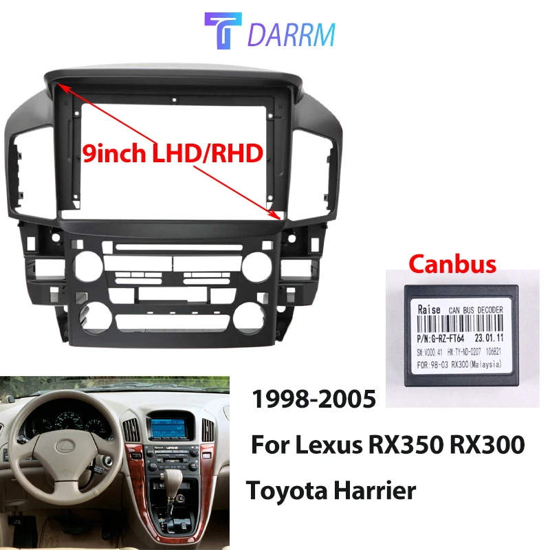 1998-2005 For Lexus RX350 RX300/Toyota Harrier 9'' Car Radio Stereo ...