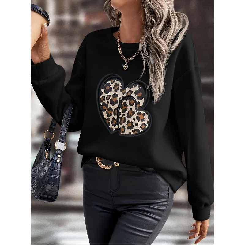 2023 Autumn and Winter Women's Pullover Round Neck Long Sleeve Solid Print Patchwork Sweater Office Lady Fashion Casual Tops