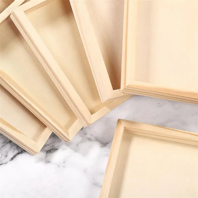 6PCS Hexahedral Painting 특수 트레이 9/16 퍼즐 블록 트레이 특수 나무 팔레트 3D 솔리드 퍼즐 트레이 어린이 장난감 저장
