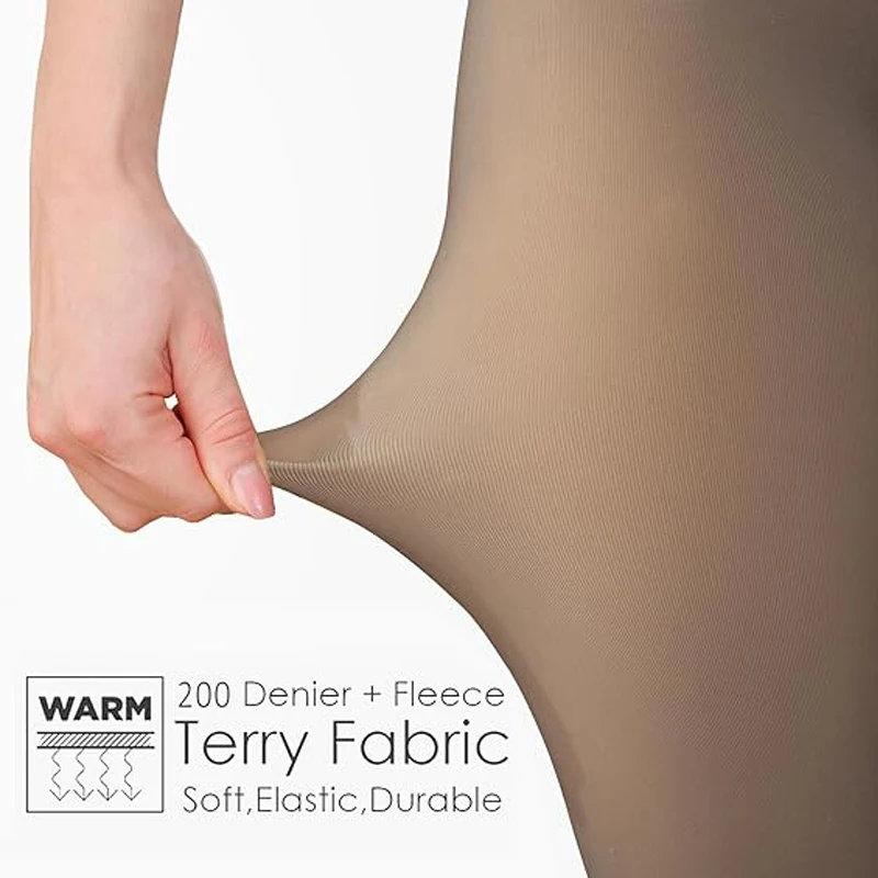 Winter Women&rsquo;s Pantyhose Resile Thermal Stockings Leggings Fake Translucent Warm Plush Fleece Tights Flawless Socks women leggings