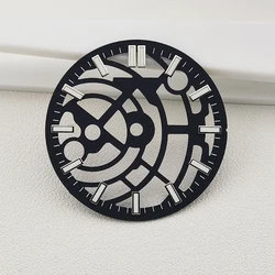Enhanced Watch Dial: Elegant Hollow Design in Blue/Black/Gray - Premium Watch Face Accessory (NO 1)