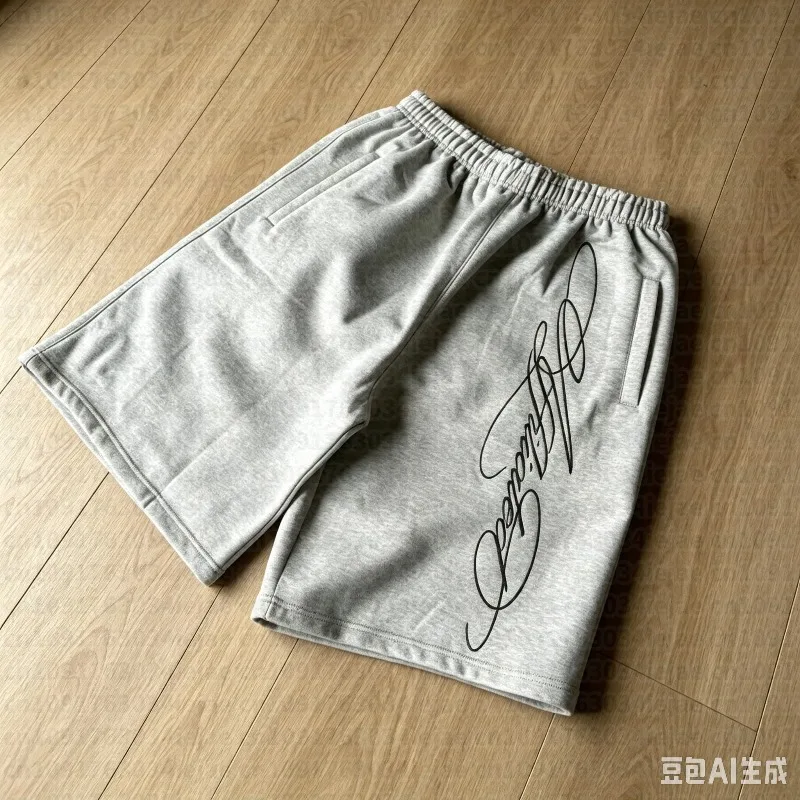 Herren-Shorts Streetwear Amerikanischer Retro-Stil Herren Hip-Hop Graffiti Buchstaben Baggy Sport Jogging Sommer Casual Basketball