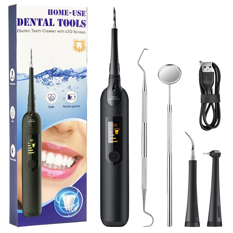 

Ultrasonic Dental Cleaner Dental Calculus Scaler Electric Sonic Oral Teeth Tartar Remover Plaque Stains Cleaner Teeth Whitening