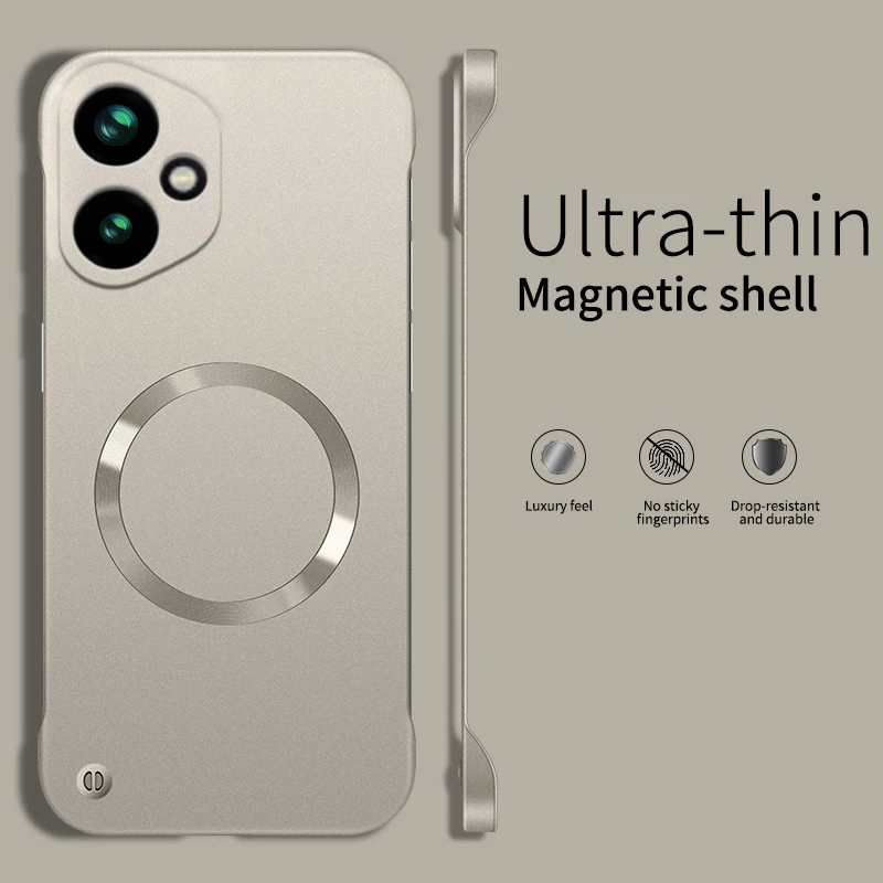Ultra Thin Metallic Magnetic Magsafe Case - Frameless Cooling Hard Cover