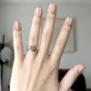 Costume Rings Wudu Nail Rings Non Tarnish 10pcs Adjustable No Glue No Women Gift Ring Set For Halal Nails Decoration бижутерия 1