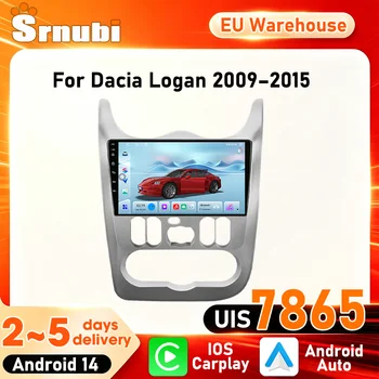 Radio Multimedia con Navegación GPS Android Auto para Dacia Logan Mk1 L90 Facelift 2009-2015, Carplay Inalámbrico, UIS7865 de 8 Núcleos, Bluetooth 5.4, Pantalla Estéreo con WIFI de 5GHz 1