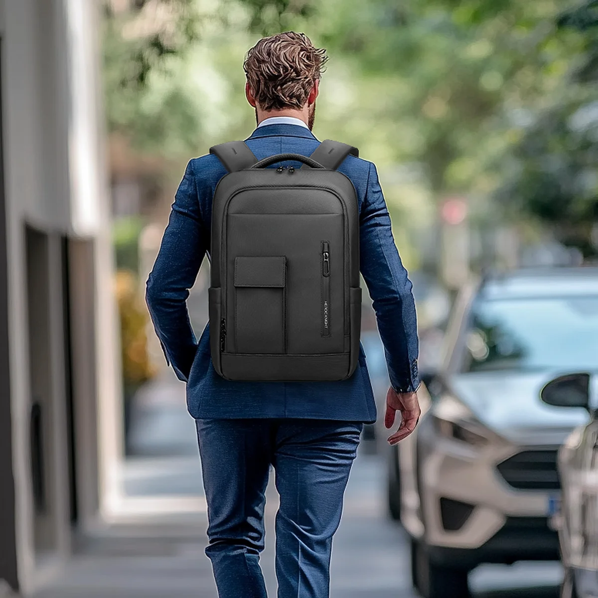 HcanKcan Business 17'' Laptop Backpack Waterproof Multi Pockets Travel Backpack For Man Multifunctional Bags Daily Commuter Pack
