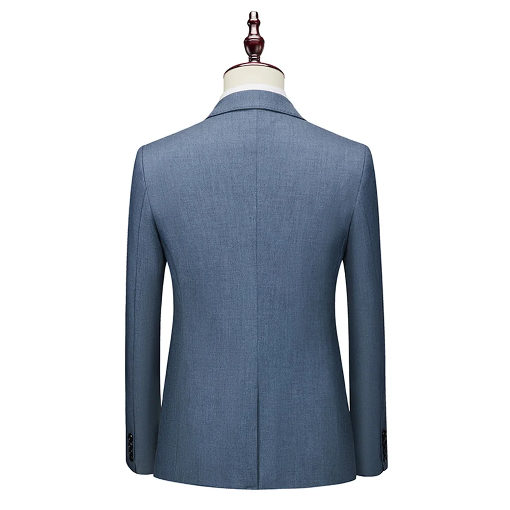 Elegant Male Suit 2023 New in Luxury Business Solid Color Wedding Banquet Party Tuxedo Dress Homme Blazer Pants Vest 3 Piece Set