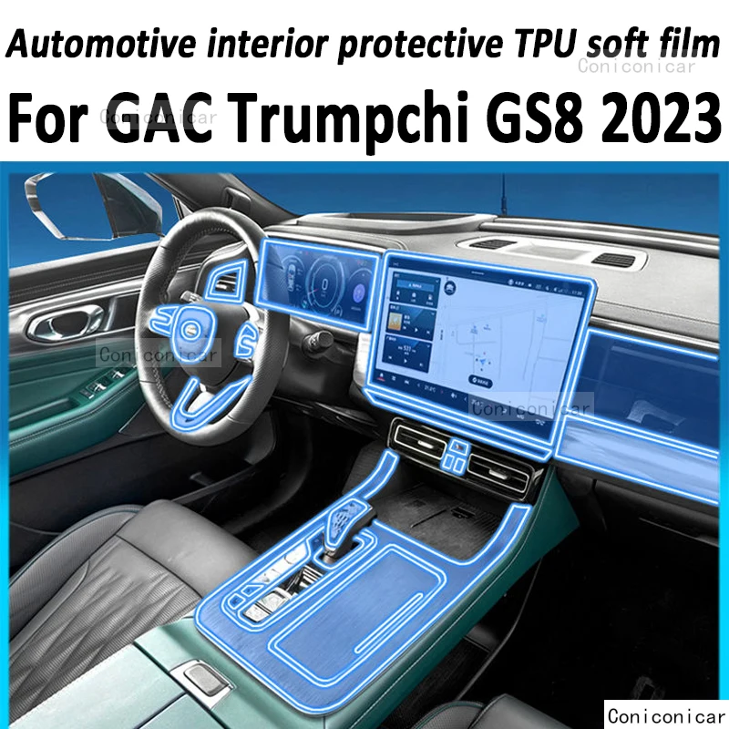 

For GAC Trumpchi GS8 2023 Gearbox Panel Navigation Automotive Interior Screen Protective Film TPU Anti-Scratch Sticker Protect