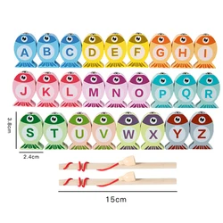 Children's Wooden Fishing Game - Educational Alphabet & Number Toy (Letter)
