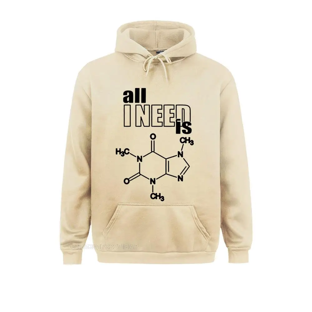 

I Need Is Caffeine Design Science Chemistry Formula Harajuku Harajuku Hoodies Men Physics Funny Biochemistry Mens Clothing
