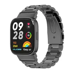 Premium Metal Bracelet Strap for Smart Watches - Replacement Accessory (Black 1)