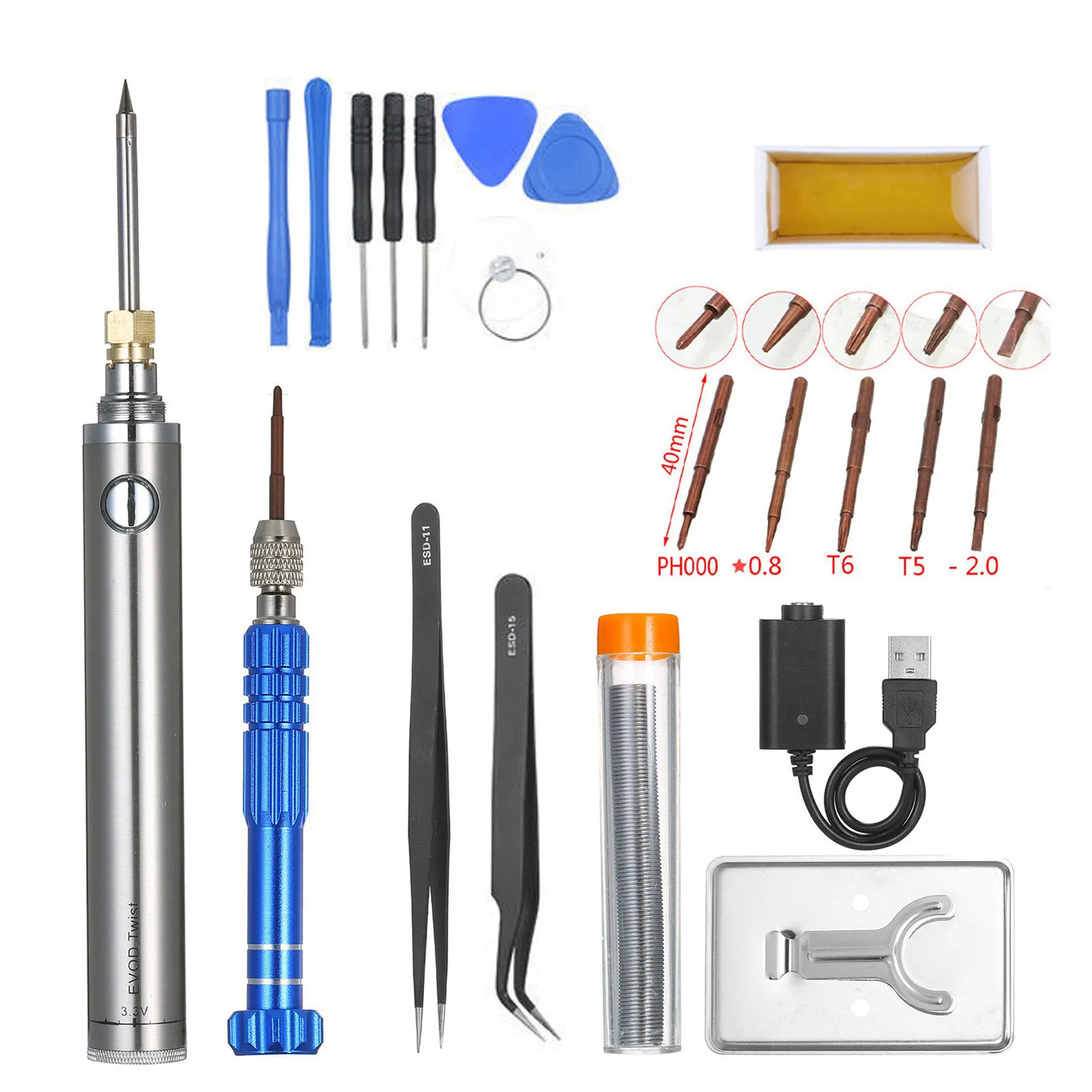 

5V 8W Soldering Iron Wireless Charging Mini Portable Battery With Usb Tool H0 Electric Soldering Irons Welding Equipment