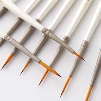 12Pcs Detail Paint Brush Set Miniature Nylon Hair Paintbrushes for Fine Detailing Acrylic/ Watercolor/ Gouache/ Pigment 1